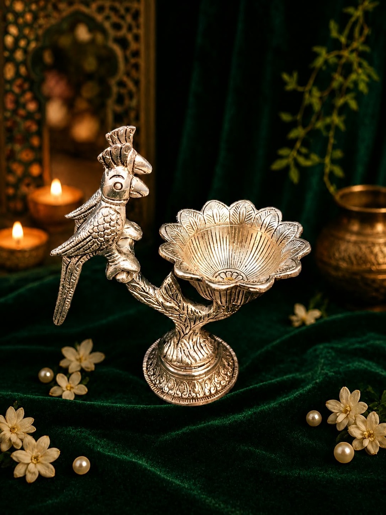Twin Parrot Candle Stand